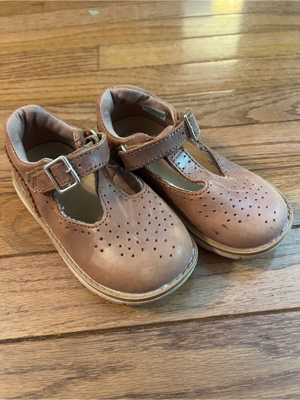 Stride Rite brown leather mary jane’s